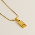 Gold color / 1 Piece Simple Series Hip-Pop/Rock Letter Q Stainless Steel  Gold Color Unisex Pendant Necklaces Picture17